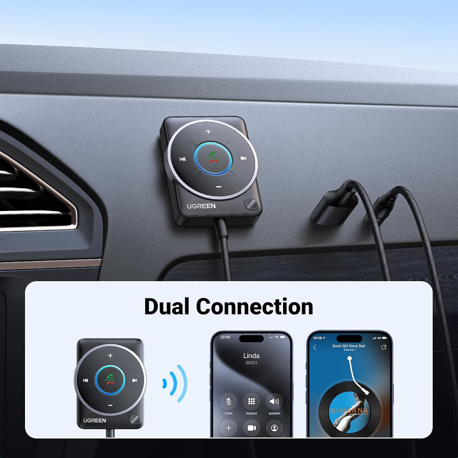 UGREEN Bluetooth 5.4 Aux Car A - Bluetooth Adapter Receiver review and price